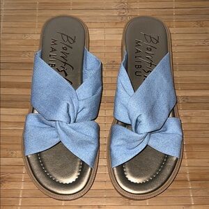 Blowfish Light Blue and Gold Women's Sandals